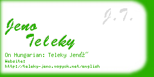 jeno teleky business card